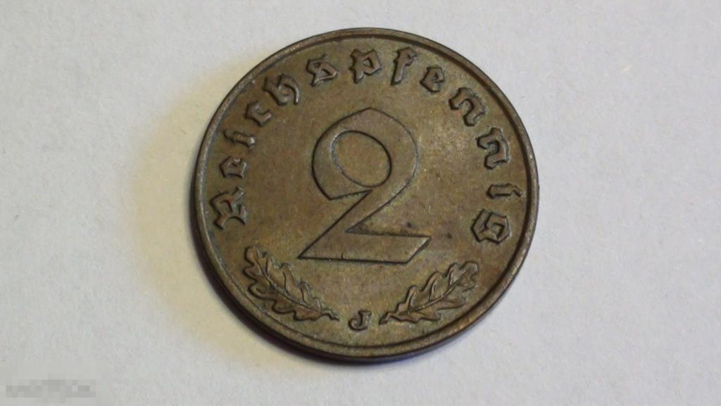 2 пфеннига 1937 J Германия 3-рейх