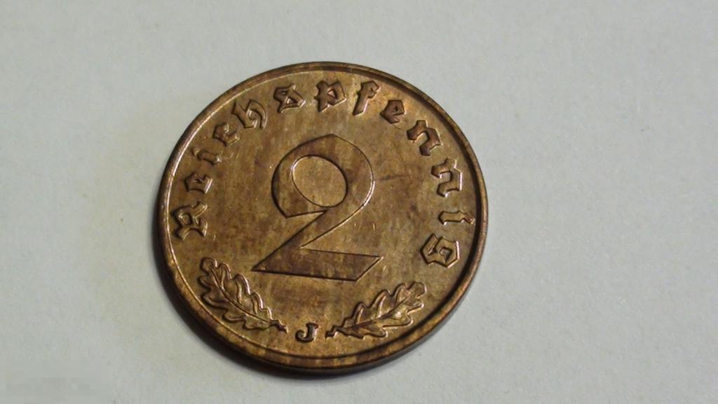 2 пфеннига 1938 J  Германия 3-рейх