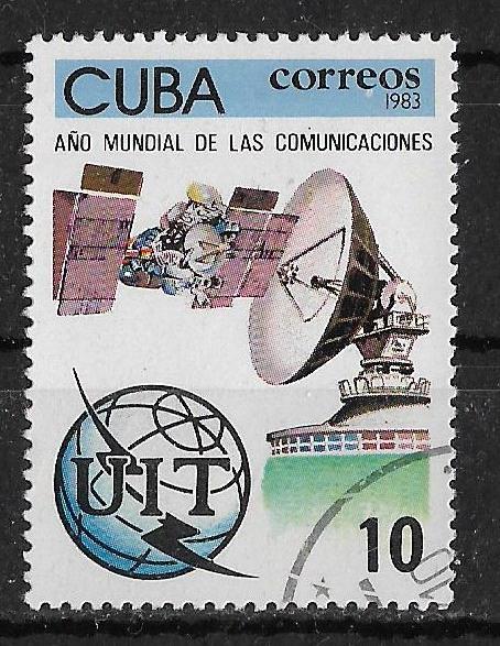 Куба 1983 г. Телекоммуникации, гаш.