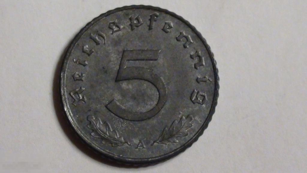 5 пфеннигов 1940 А Германия 3 рейх 