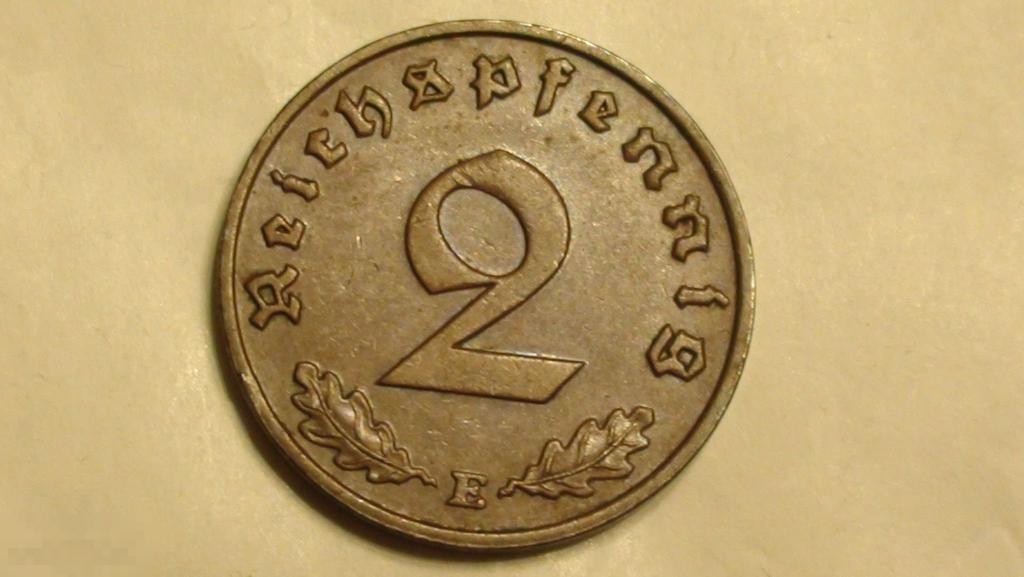 2 пфеннига 1937 E Германия 3-рейх