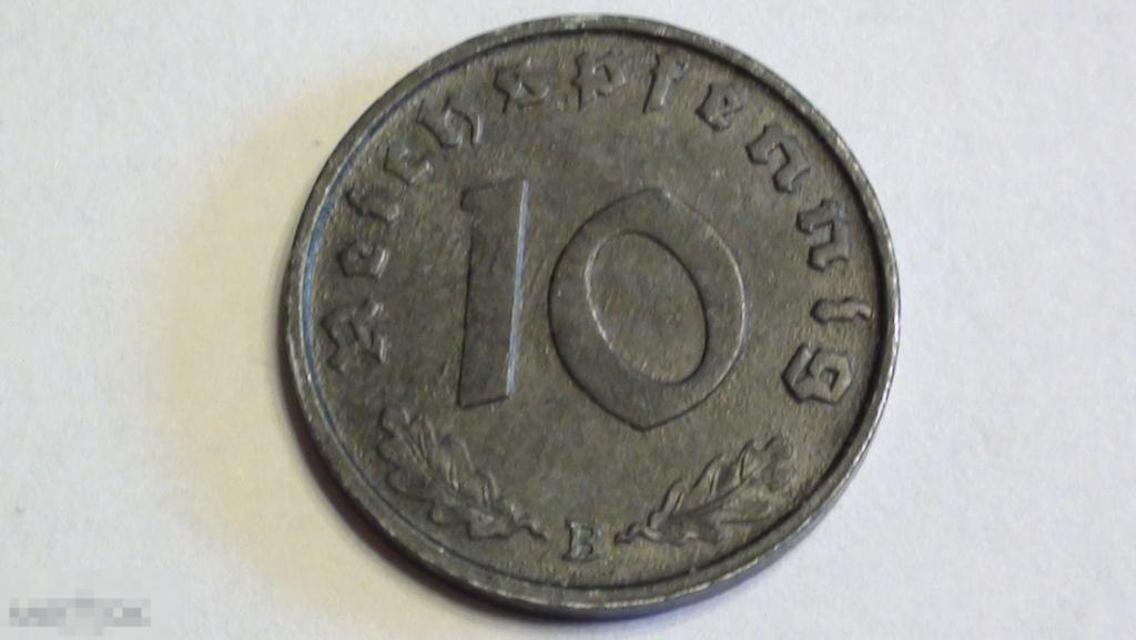 10 пфеннигов 1944 B Германия 3 рейх