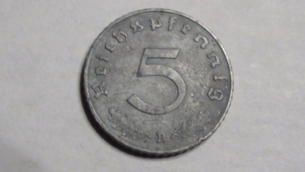 5 пфеннигов 3-рейх Германия 1942 B 