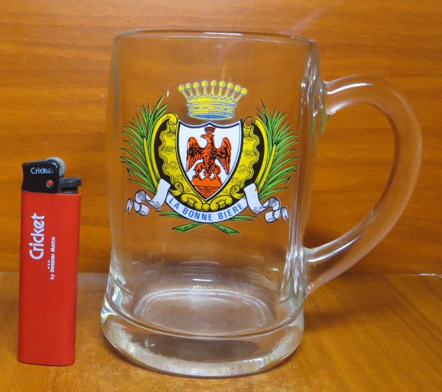 Пивная кружка: La Bonne Biere, стекло, Франция