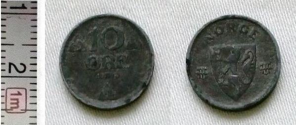 Норвегия,10 эре 1943 год