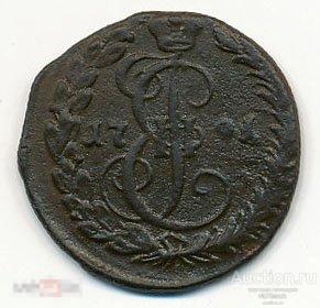 Денга 1791 КМ. Екатерина II. Медь. NEW !!! 