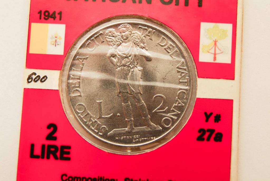 Ватикан 2 лиры 1941 КМ 27а