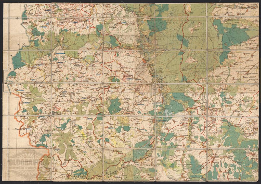 1870-1890 гг. Карта западной части Симбирской Губернии S6524
