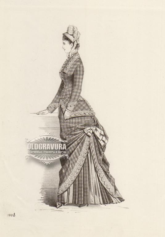 1879 год. Мода Парижа, старинная литография S22970