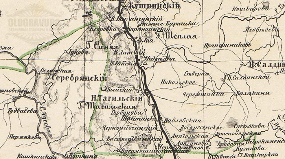 Карта пермской губернии 18 века