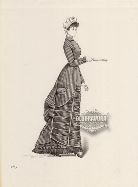 1879 год. Мода Парижа, старинная литография S22966