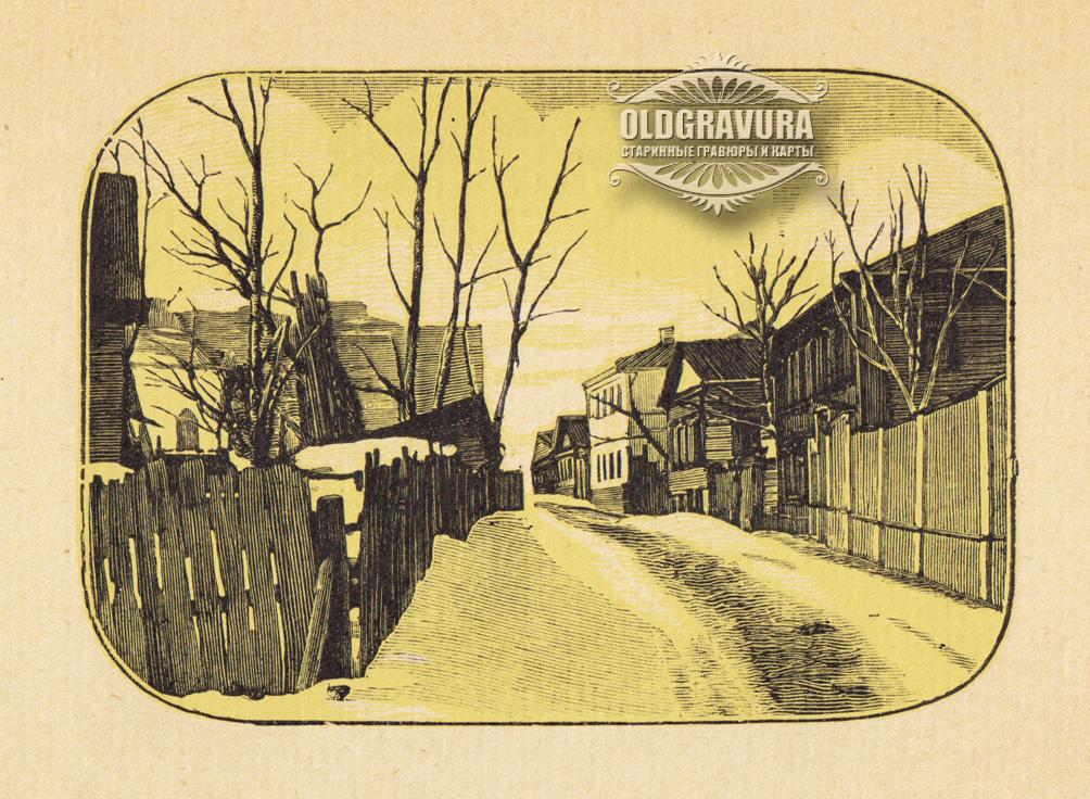 1924 год. Москва, Банный переулок, гравюра Ивана Павлова S23222