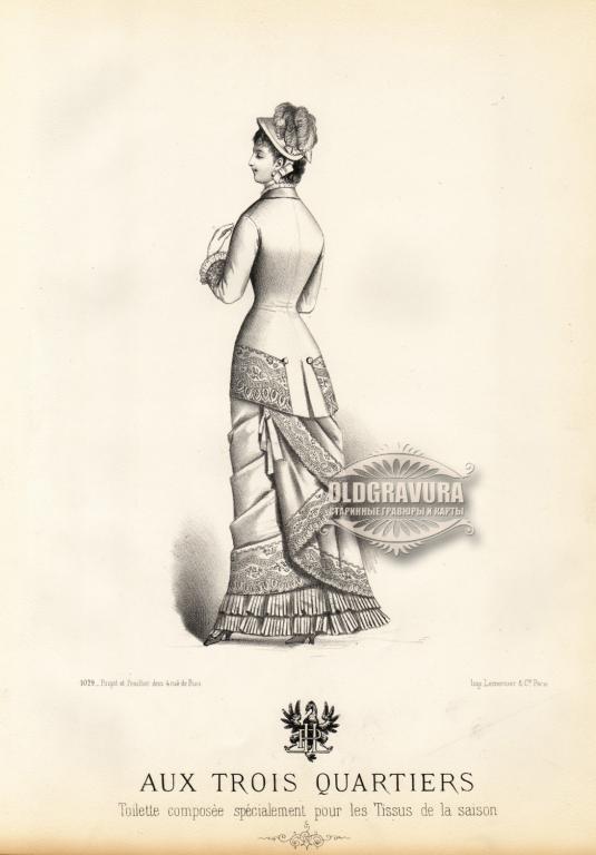 1879 год. Костюм из модных тканей нового сезона S23016