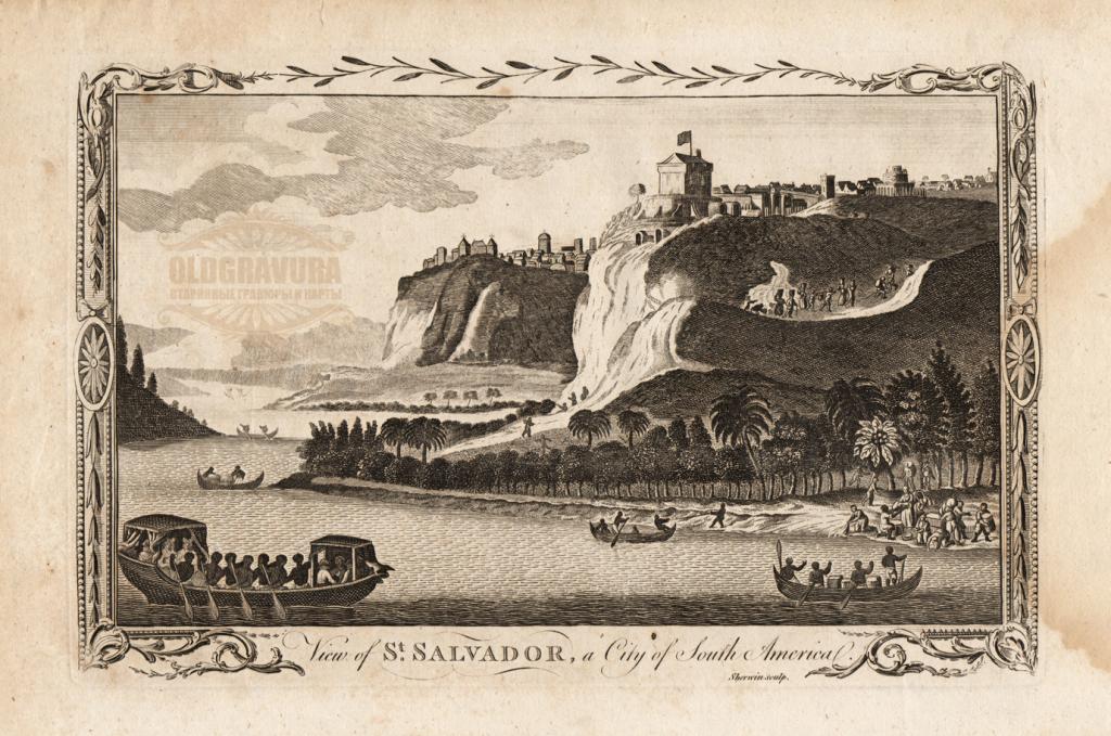 1780-е гг. Гравюра, морской пейзаж S22602