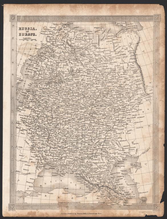 1840-е гг. Карта европейской части Российской Империи S6575