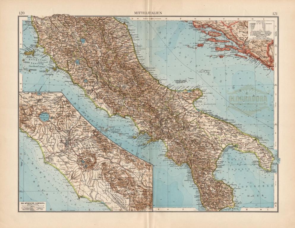 Старая карта италии