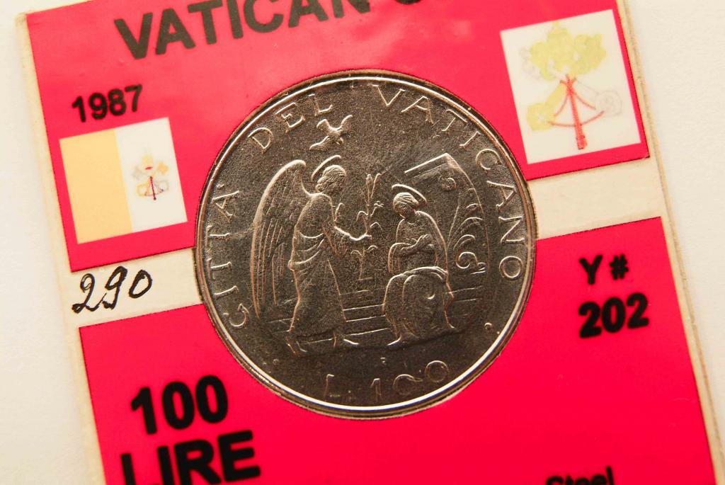 Ватикан 100 лир 1987 КМ 202