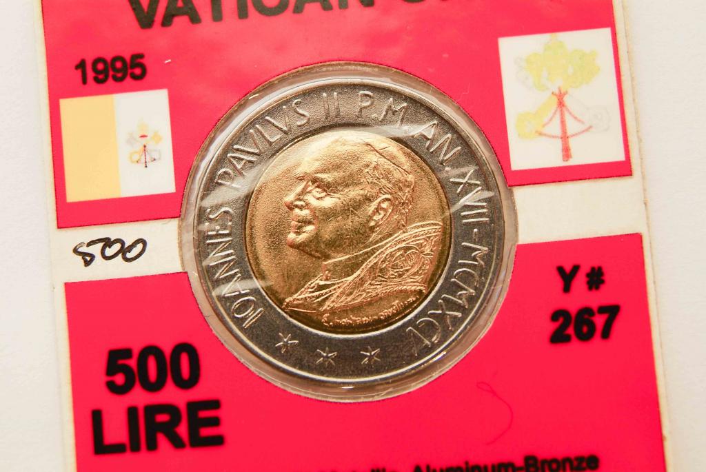 Ватикан 500 лир 1995 КМ 267