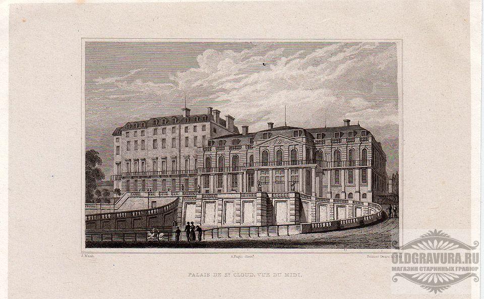 1830 год. Гравюра Франция Париж и его окрестности S7625