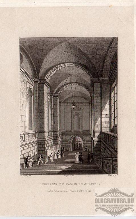 1830 год. Гравюра Франция Париж и его окрестности S7514