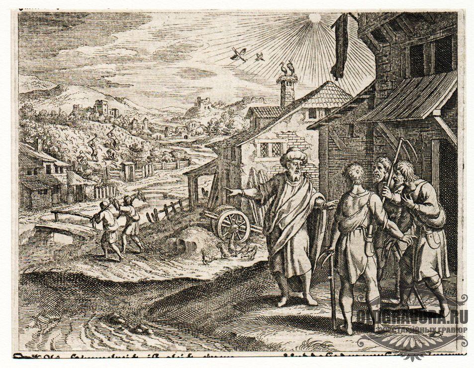 1630-е гг. Раритет, гравюра Маттеуса Мериана S10468