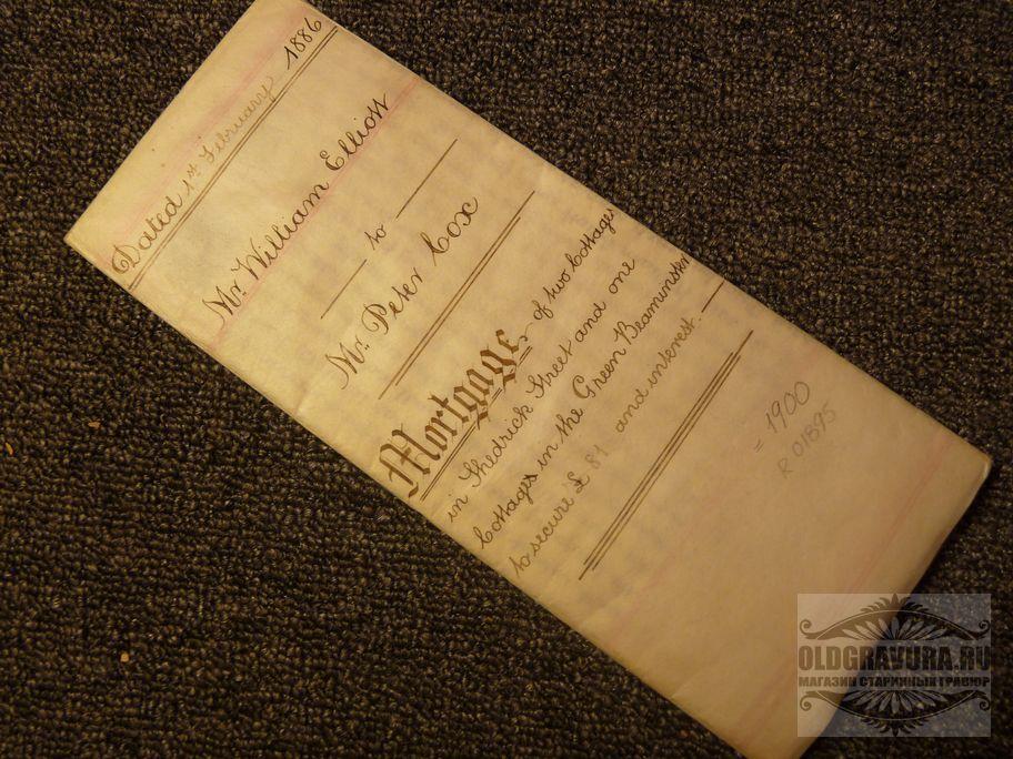 1886 г. Старинный рукописный манускрипт на пергаменте M0024