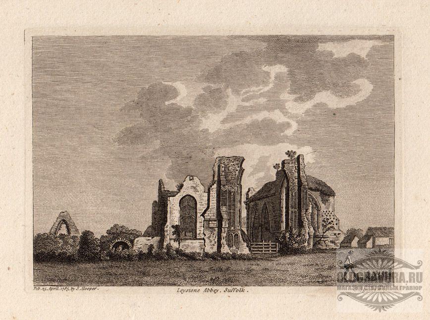 1780е гг. Антикварная пейзажная гравюра Ф.Гроуза S9105