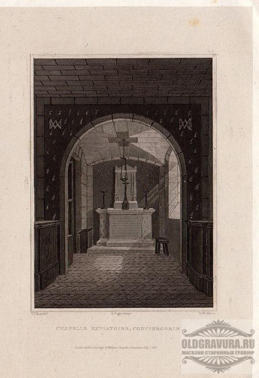 1830 год. Гравюра Франция Париж и его окрестности S7568