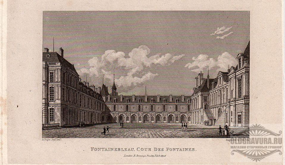 1830 год. Гравюра Франция Париж и его окрестности S7467