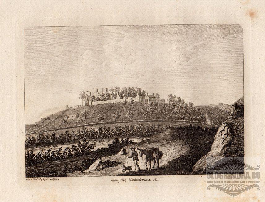 1780е гг. Антикварная пейзажная гравюра Ф.Гроуза S9137