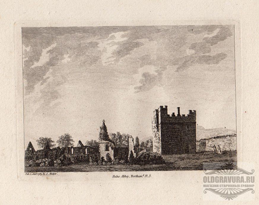 1780е гг. Антикварная пейзажная гравюра Ф.Гроуза S9135