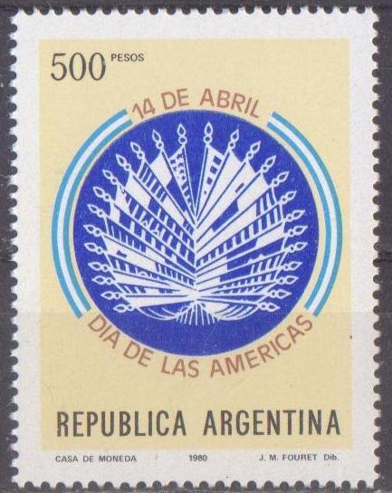 Аргентина 1980 г. День Америки Флаги американских государств **