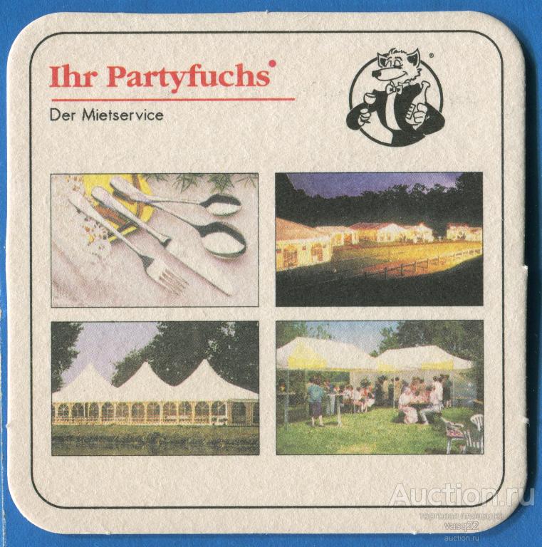 Германия IHR PARTYFUCHS Бирдекель подставка под пиво