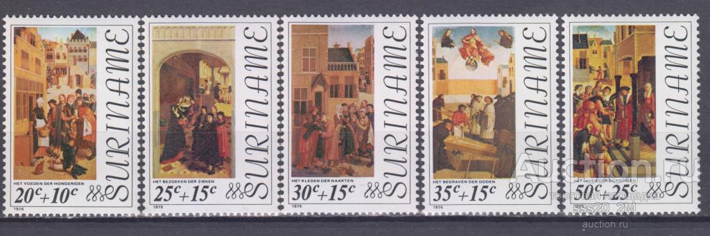 Суринам 1976 Пасха живопись Mi717-721 MNH