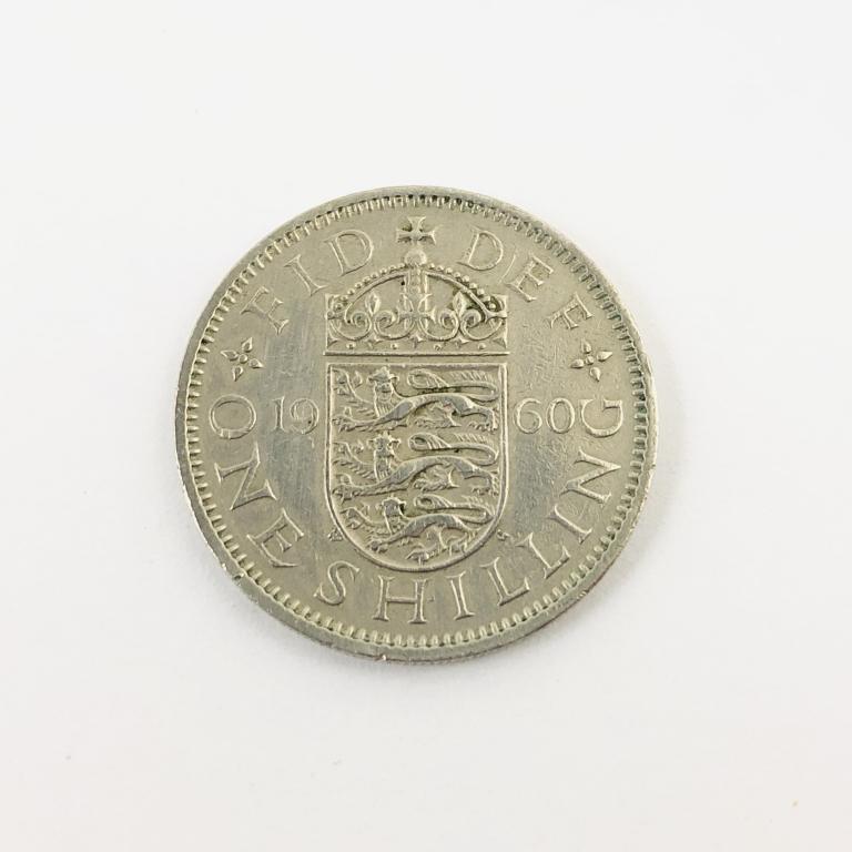 Монета. 1 шиллинг. Великобритания. 1960 год. «Шотландский герб»