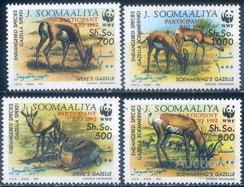 Сомали 1992 WWF пс надп MNH 13е кат!!