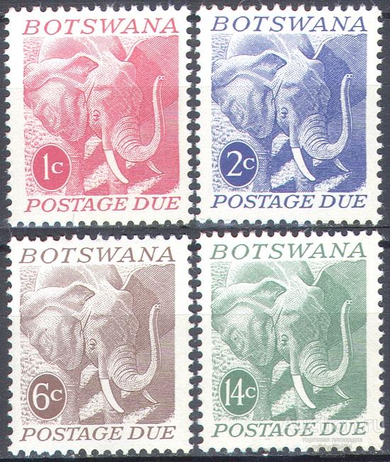 3501 ✅ Фауна Африканские Животные Слоны Служебные марки 1971 Ботсвана 4м п/с ** 12МЕ