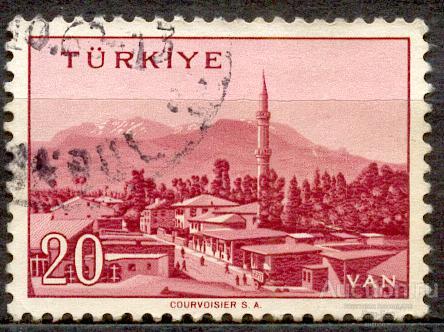 Турция 1960 Ив 1553 Ван архитектура города транспорт яхта