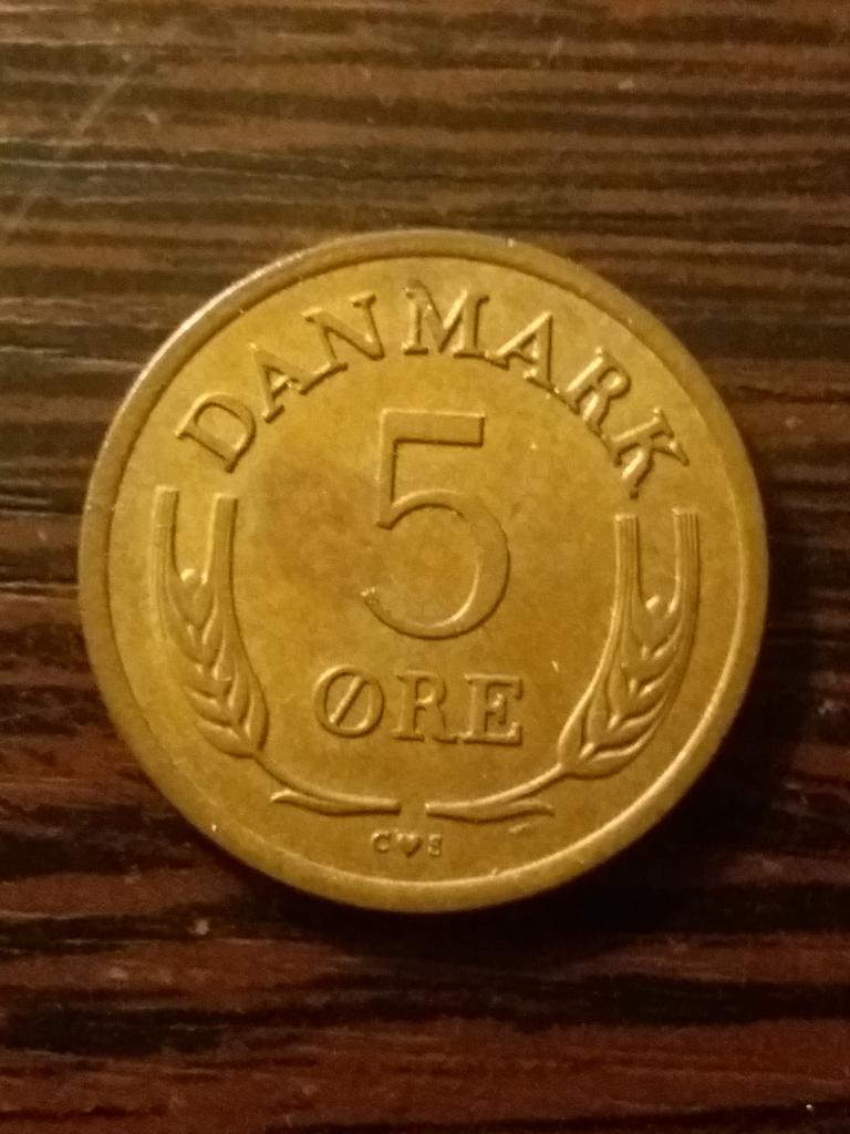 Дания 5 эре  1964 год