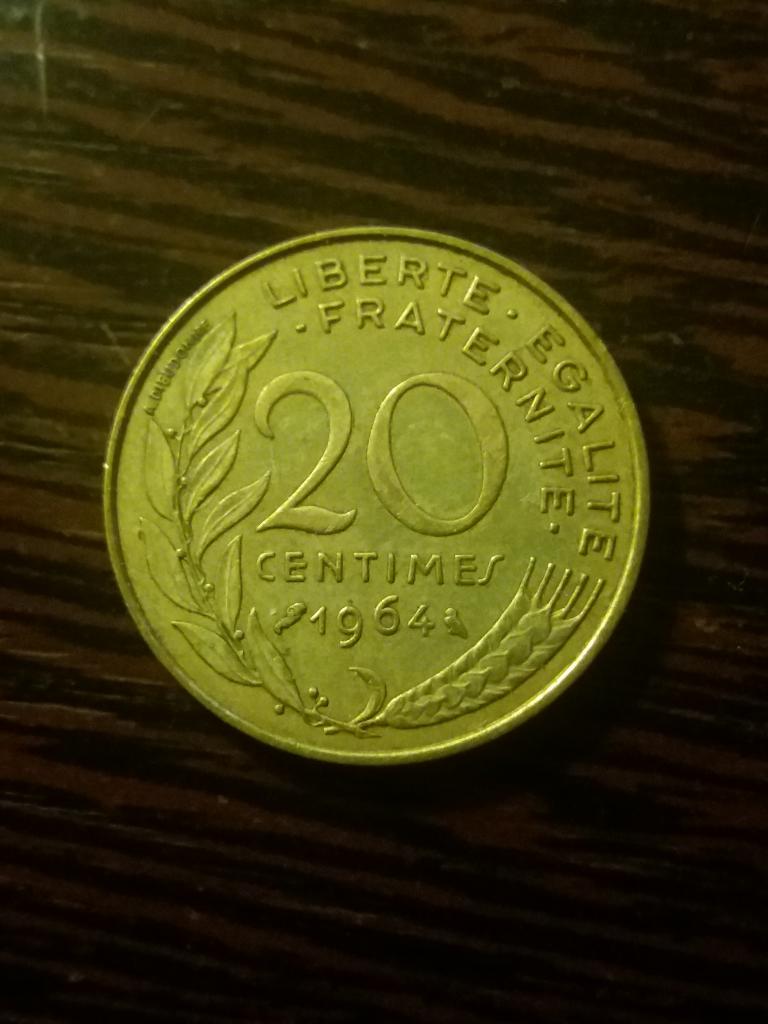 Франция 20 сантимов 1946 год