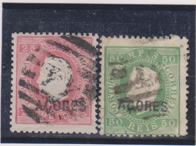 Азоры,1871/82,Ми-19-20-Король Луис(гаш.)