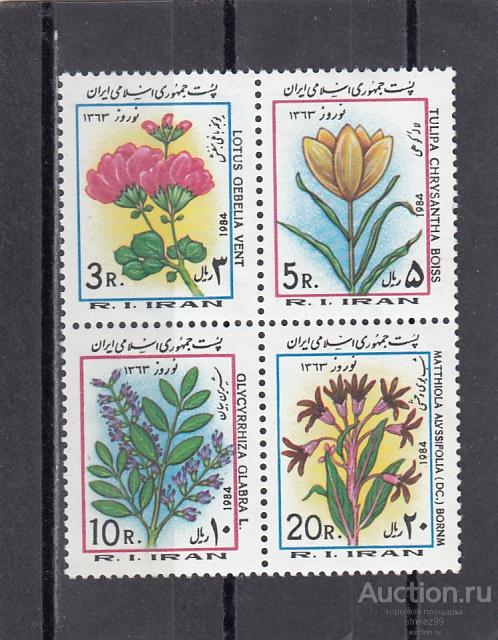 IRAN  ИРАН  Флора Цветы сцепка  1984 Сост** MNH