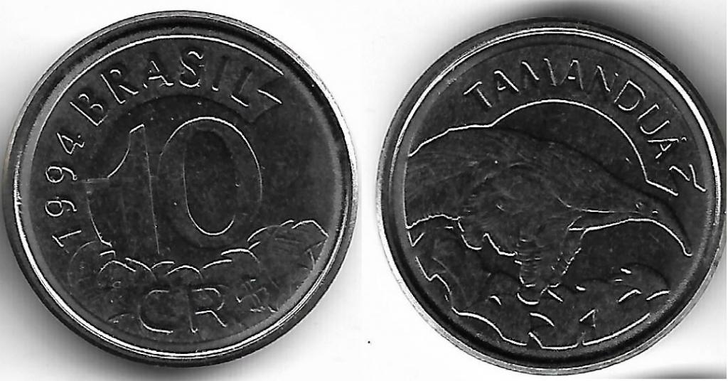 Бразилия 10 крузейро реал 1994