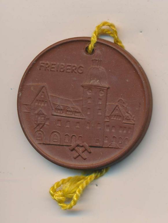 Германия ГДР Горная академия г. Фрайберг D-40мм Керамика Мейсен