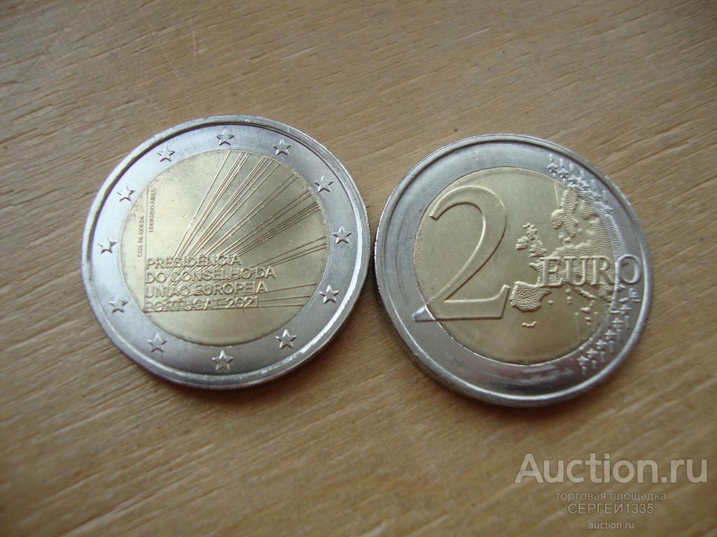 Португалия 2 евро 2021 Председательство в Совете Европейского Союза ЕС БИМЕТАЛЛ
