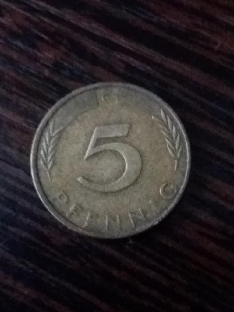 ФРГ   5  пфеннигов 1972 G   год