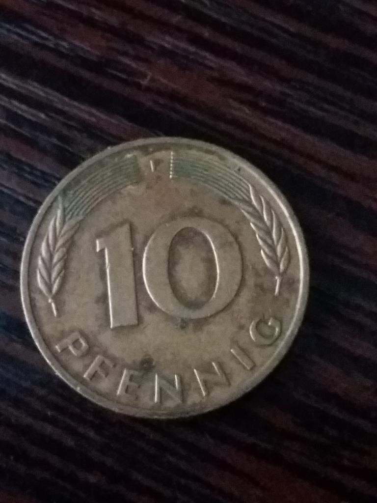ФРГ  10  пфеннигов 1984 F  год