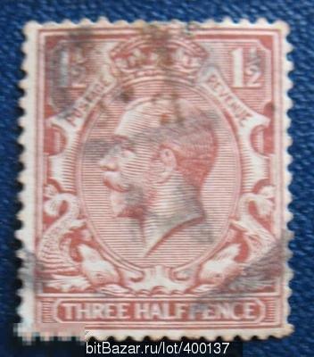 Великобритания 1912 Король Георг V Sc#161 Used 