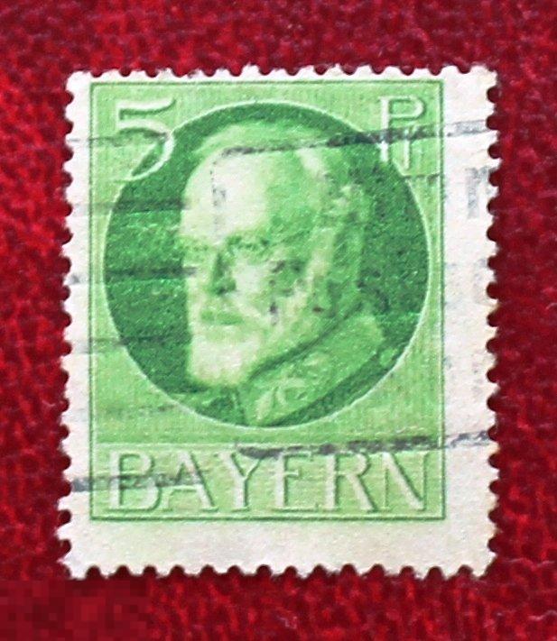 Бавария 1914 Король Людвиг III Sc#96 Used 