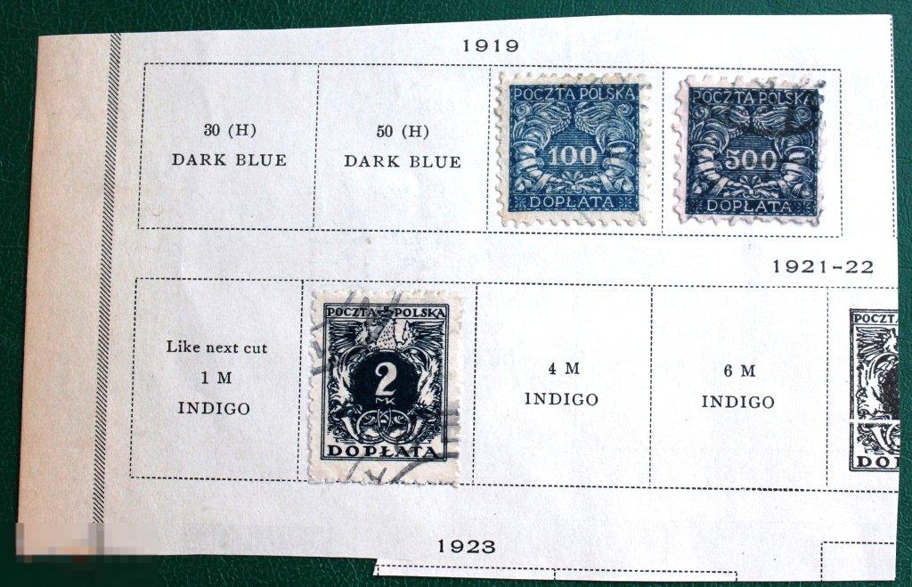 Польша 1919-22 Стандарт Служебные Sc#J29, J30, J41 Used 